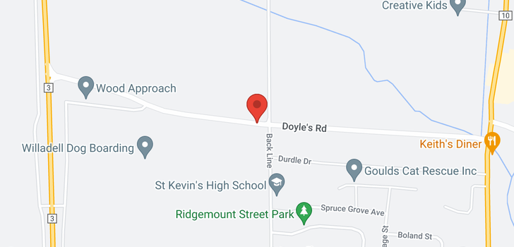 map of 107 Doyles Road